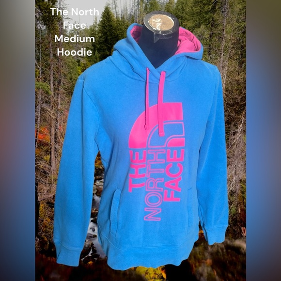 The North Face Tops - The North Face, Medium, Blue/Pink, Pullover Hoodie. @36